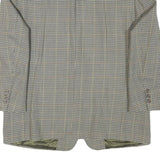 PKZ Mens Beige & Brown Classic Wool Blend Jacket L Woven Check Tailored Button