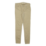 LEVI'S Womens Cotton Blend Beige Slim Skinny Trousers W26 L26 Stretch Casual