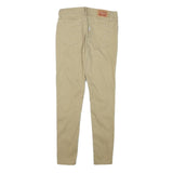 LEVI'S Womens Cotton Blend Beige Slim Skinny Trousers W26 L26 Stretch Casual