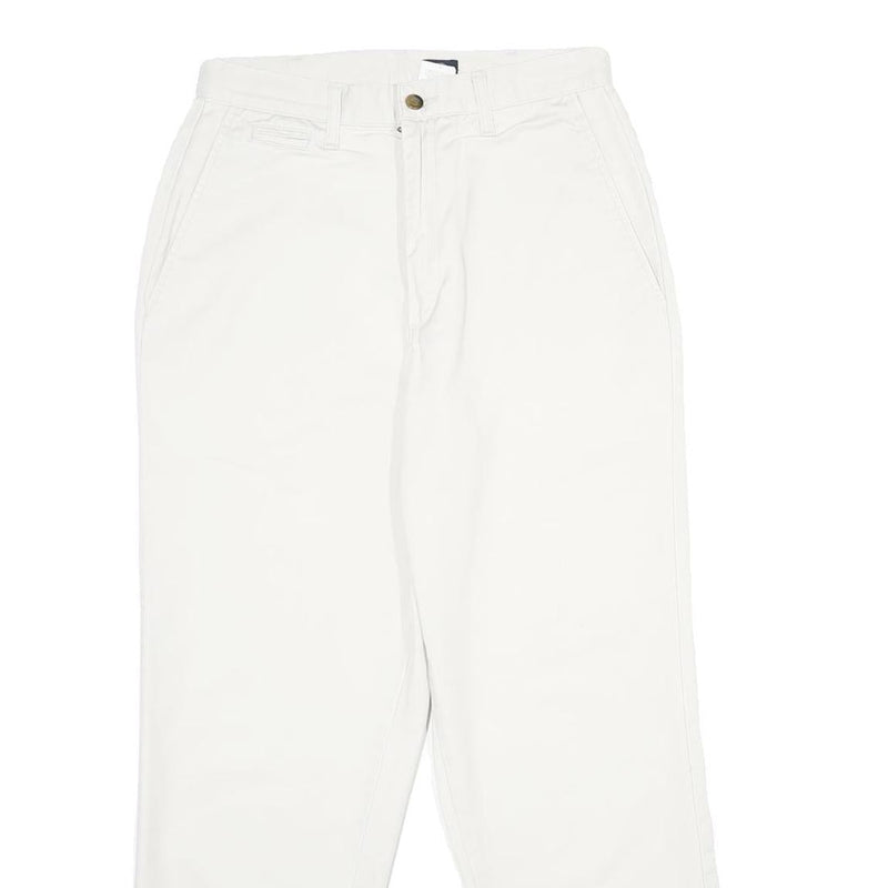 DOCKERS Womens Cotton White Classic Straight Trousers Closure Zip Size W28 L28
