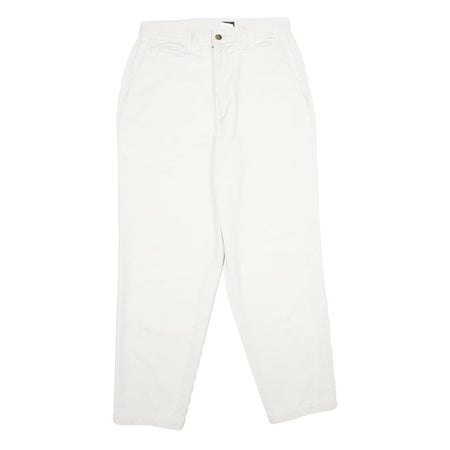 DOCKERS Womens Cotton White Classic Straight Trousers Closure Zip Size W28 L28