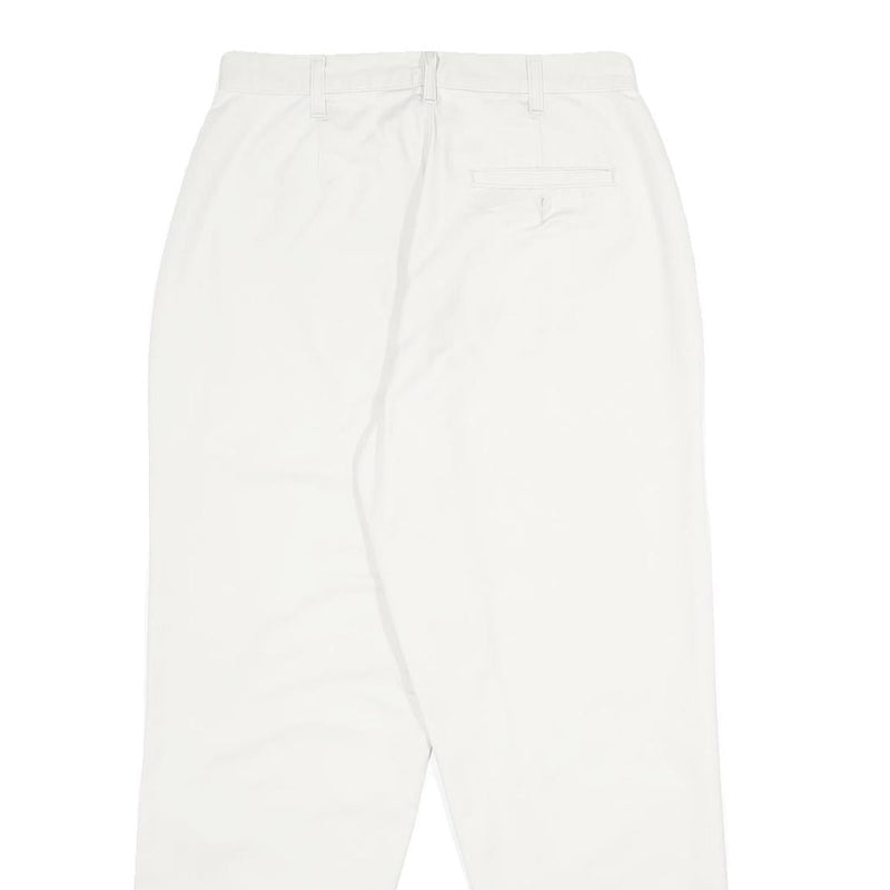 DOCKERS Womens Cotton White Classic Straight Trousers Closure Zip Size W28 L28