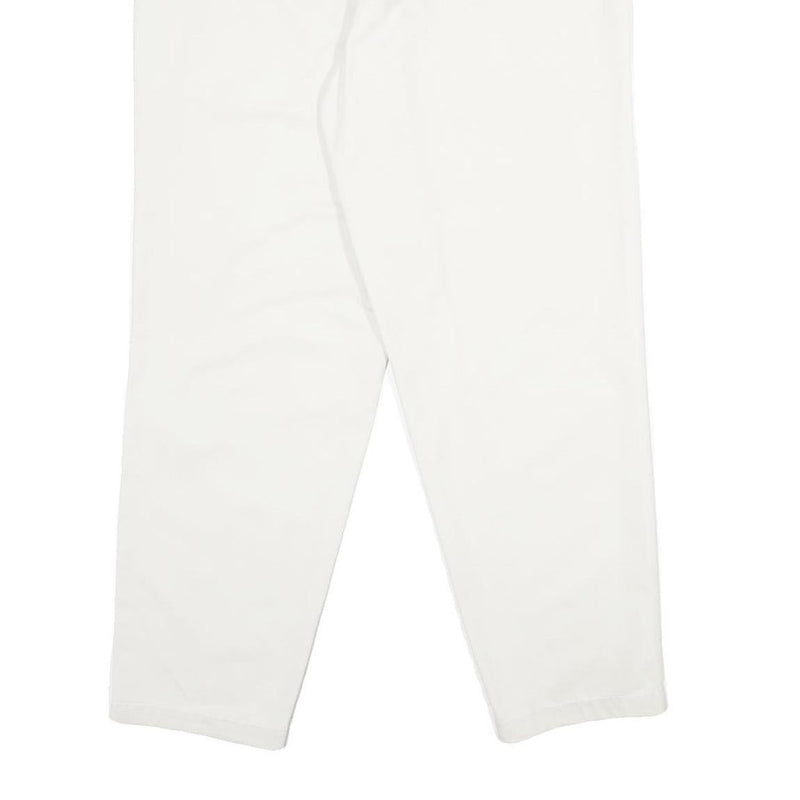 DOCKERS Womens Cotton White Classic Straight Trousers Closure Zip Size W28 L28