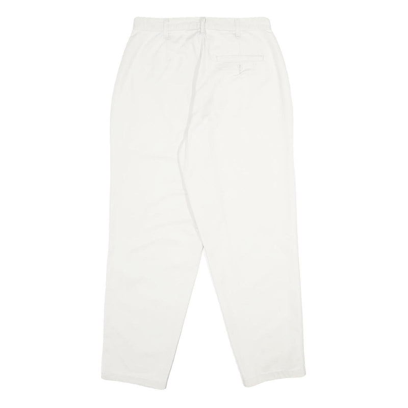 DOCKERS Womens Cotton White Classic Straight Trousers Closure Zip Size W28 L28