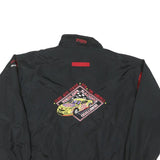 TURNING POINT Mens Black Racing Logo Zip Jacket L Polyester Blend Sportswear