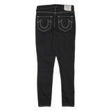 TRUE RELIGION Womens Jeans Black Slim Skinny Denim W27 L26 Contrast Stitch
