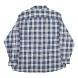 RED HEAD Mens Blue & White Check Shirt 2XL Long Sleeve Cotton Casual Workwear