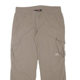 MAMMUT Womens Regular Fit Beige Cargo Trousers W34 L28 Outdoor Zip Closure