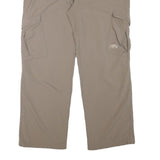 MAMMUT Womens Regular Fit Beige Cargo Trousers W34 L28 Outdoor Zip Closure