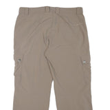 MAMMUT Womens Regular Fit Beige Cargo Trousers W34 L28 Outdoor Zip Closure