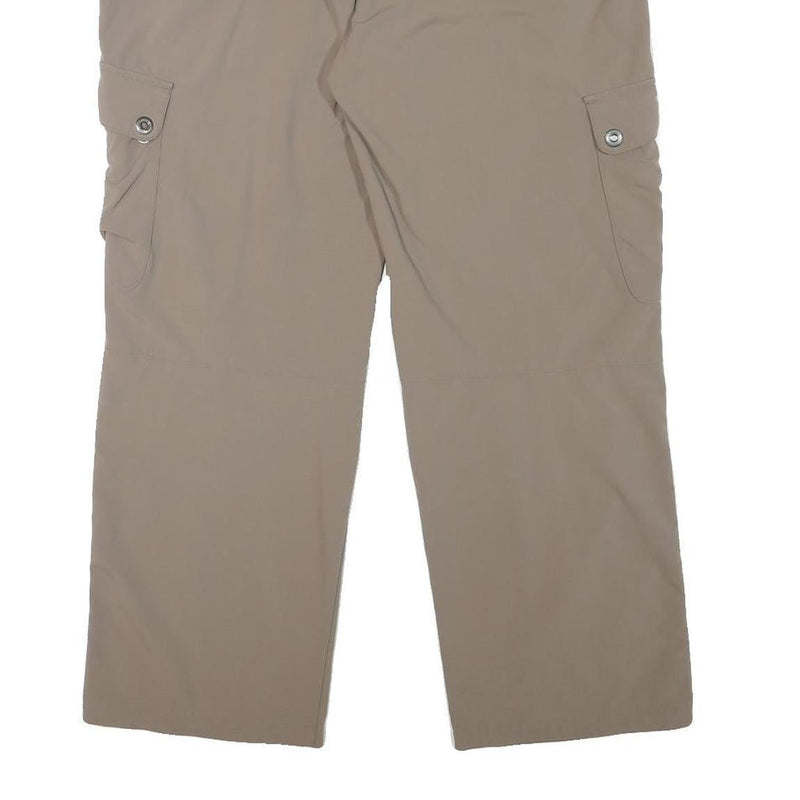 MAMMUT Womens Regular Fit Beige Cargo Trousers W34 L28 Outdoor Zip Closure
