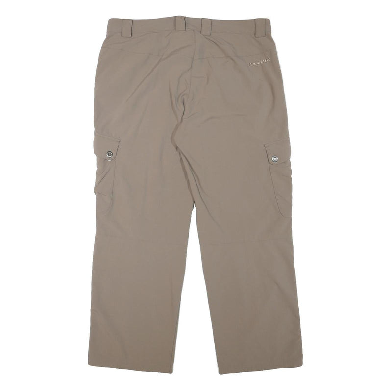 MAMMUT Womens Regular Fit Beige Cargo Trousers W34 L28 Outdoor Zip Closure