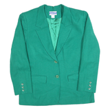 PENDLETON Womens Green Wool Blazer Jacket M Woven Classic Tailored Button