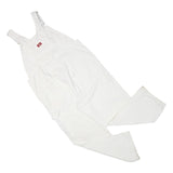 DICKIES Mens White Cotton Blend Classic Dungarees L W40 L28 Workwear
