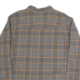 COLUMBIA Mens Grey Brown & Yellow Check Shirt XL Cotton Blend Long Sleeve Casual