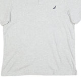 NAUTICA Mens Grey Short Sleeve Slim Fit Polo Shirt M Cotton Blend Casual