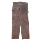DICKIES Mens Regular Fit Brown Denim Jeans Zip Closure W34 L29 Workwear Utility