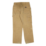 DICKIES Mens Regular Fit Beige Cotton Blend Zip Closure Jeans W32 L30 Workwear