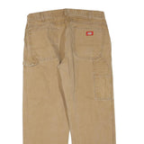 DICKIES Mens Jeans Beige Regular Straight Denim W36 L28 Workwear Durable Cotton