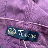 Playlife Trousers - 30W UK 8 Purple Cotton