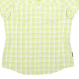 JACK WOLFSKIN Womens Green & White Check Shirt UK 16 Lightweight Outdoor Casual