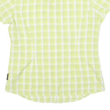 JACK WOLFSKIN Womens Green & White Check Shirt UK 16 Lightweight Outdoor Casual