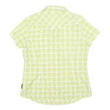 JACK WOLFSKIN Womens Green & White Check Shirt UK 16 Lightweight Outdoor Casual