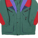JONATHAN STONE Mens Green Red Purple Colourblock Nylon Jacket S Outdoor Zip