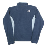 THE NORTH FACE Womens Blue & Light Blue Zip Up Fleece Jacket L Polyester Outdoor