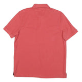 NAUTICA Mens Coral Pink Polo Shirt M Classic Fit Cotton Blend Short Sleeve
