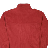 Mens Red Polyester Blend Pullover Jumper Half Zip Size XL Warm Casual Outdoor