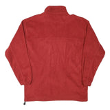 Mens Red Polyester Blend Pullover Jumper Half Zip Size XL Warm Casual Outdoor