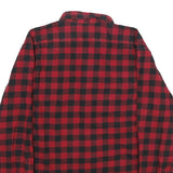 EDDIE BAUER Mens Red & Black Check Shirt L Button Down Casual Cotton