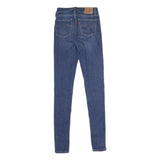 LEVI'S 710 Womens Slim Blue Denim Medium Wash Jeans W24 L31 Stretch Skinny