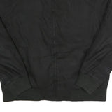 CALVIN KLEIN Mens Black Bomber Jacket L Polyester Plain Zip Closure Casual
