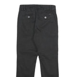 PEUTEREY Womens Cotton Blend Black Regular Fit Straight Trousers W26 L27