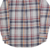 LINCOLN Mens Grey & Red Checked Cotton Shirt M Button Closure Long Sleeve