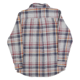 LINCOLN Mens Grey & Red Checked Cotton Shirt M Button Closure Long Sleeve
