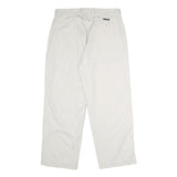 CHAPS Mens Cotton Classic White Trousers W36 L30 Zip Closure Casual