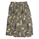 SAG HARBOR Womens Beige Floral Midi Polyester Skirt M Elastic Waist Vintage