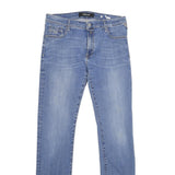 REPLAY Womens Blue Regular Fit Skinny Denim Light W30 L32 Zip Cotton Blend
