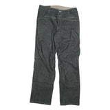 Womens Relaxed Fit Blue Jeans Cotton Blend Button W34 L32 Casual Comfortable