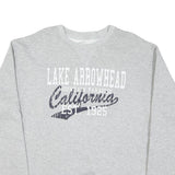 TEEMAX Mens Grey Lake Arrowhead California Cotton Blend Sweatshirt M Casual Crew
