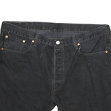 LEVI'S Mens Black Denim Cut-Off Shorts 2XL W38 Raw Hem Casual Cotton