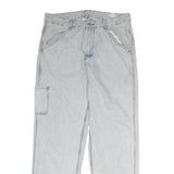 PSO BRAND Mens Jeans Light Blue Regular Straight Denim Rinse W37 L31 Casual