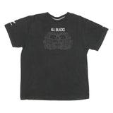 ADIDAS Mens Black All Blacks Graphic T-Shirt L Short Sleeve Crew Neck Rugby Fan