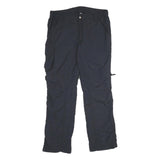 CRANE Mens Black Regular Cargo Trousers W36 L33 Zip Pockets Outdoor Casual