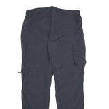 CRANE Mens Black Regular Cargo Trousers W36 L33 Zip Pockets Outdoor Casual