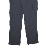 CRANE Mens Black Regular Cargo Trousers W36 L33 Zip Pockets Outdoor Casual