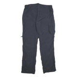 CRANE Mens Black Regular Cargo Trousers W36 L33 Zip Pockets Outdoor Casual